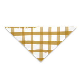 Mustard Checkered Pet Bandana