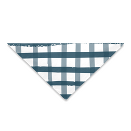 Slate Checkered Pet Bandana