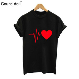 Harajuku Fashion lover cute fluctuation Letter Printed T-Shirts Women Tops Tee t shirt Women For Female kawaii Short Sleeve