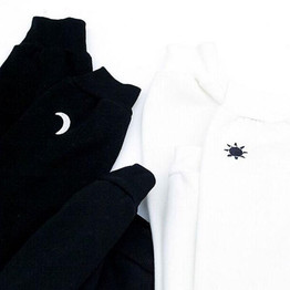 Harajuku Embroidered Day&amp;Night Womens Hoodies Pullover Sweatshirt Fashion Women's Sweatshirts Svitshot Women's Tracksuits Tops