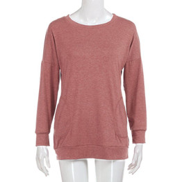 Feitong Autumn Women Sweatshirts Hoodies Solid Casual Long Sleeve Cotton Loose Pockets Pullovers Tops Sweatshirts sudadera mujer