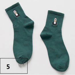 Cotton Ankle Length Socks For Women Harajuku Funny Cartoon Embroidery Patterns Socks for Female Women's Winter Creative Socks