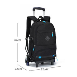 Backpacks for Teenage 6 Wheels Kids Trolley Bag School Bags for Boys Black Children Schoolbag Wheeled Backpack Girl Schoolbag