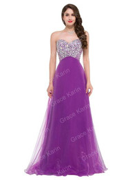 Grace Karin Evening Dress Long Sequin Pink Purple Blue Black Evening Gowns Elegant Formal Night Special Occasion Dresses 2017