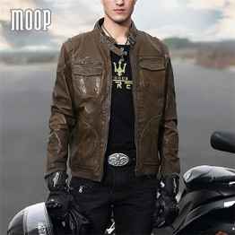 Genuine leather jacket men sheepskin rock coats motorcycle jacket chaqueta moto hombre veste cuir homme cappotto free ship LT049