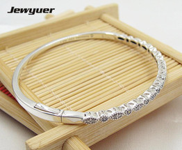 925 Sterling Silver jewelry Timeless Elegance bracelets for women bangle Fit charms beads DIY fine Jewyuer jewelry YSZ031
