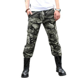 LILL Men's Tactical Pants - Pure Cotton Camouflage Cargo Trousers