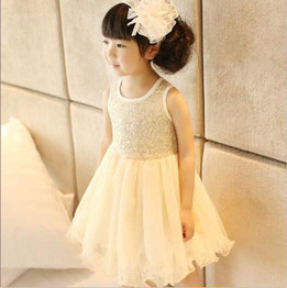2018 New Summer Girls Dress Princess Kids Wedding Dresses Sequins Girls Clothes Kids Clothing Christmas Children Party Costume
