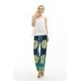 Floral Plus Size Wide Leg Harem Pants - High Waist Loose Palazzo Trousers for Women - Comfortable Beach Wear
