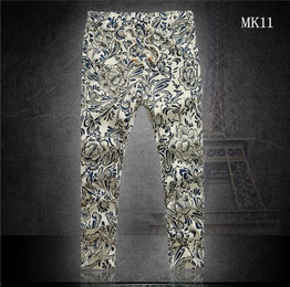 Colorful Floral Print Linen Harem Pants for Men - Plus Size Streetwear Trousers with Drawstring - Free Shipping Available
