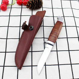 FINDKING 440c blade with real leather handle pocket knife Camping knife Survival knife hunting knife with real leather Sheath