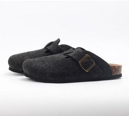 Summer Cork Sandals Men's Shoes Wool Woolen Slippers Casual Couples Large Size Beach Shoes Fashion Sandals Men