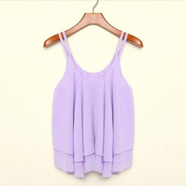 Summer Autumn Pink Black Tops 2017 Women Shirts Casual Tank Top Lady Sexy Vest Sleeveless Loose Chiffon Blouse