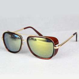 Steampunk Goggles Sunglasses Iron Man Women Brand Designer Sun Glasses For Male Ladies Punk UV400 Vintage Female Oculos RS205