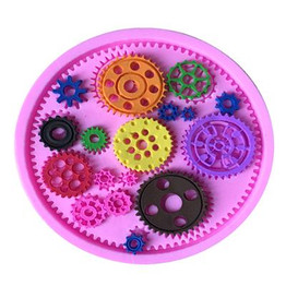 Steampunk Gears 3D Silicone Mold Fondant Cake Molds Cupcake Mould Kitchen Baking Tool Bakeware Chocolate Candy Cake Decoration
