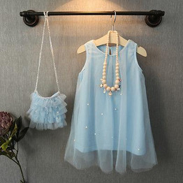 Cute Toddler Baby Flower Girl Princess Party Dress Bead Tulle Gown Fancy Dresses