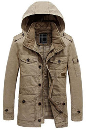 UNCO&BOROR Winter Parka Men Jacket Coat 100% Washed Cotton Long Hooded Casual thicken Warm Windbreaker Overcoat Male Jackets