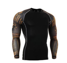 Advanced 3D Male Print Compression Shirt Slim Fit Skins Tight Long Sleeve Men's Bodybuilding Crossfit MMA Champion Shirt S-3XL