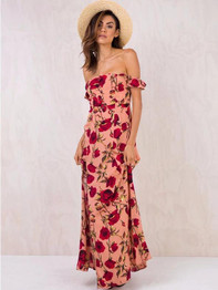 Pretty Bohemia Off-the-shoulder Maxi Dresses