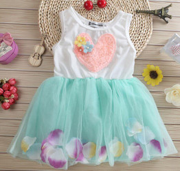 2017 New Kids Baby Girls Beautiful Flower Dress Summer Princess Sleeveless Mini Dress Baby Girls Dress