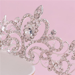 Luxury Wedding Bridal Crystal Tiara Crowns Princess Queen Pageant Prom Rhinestone Veil Tiara Headband Wedding Hair Accessory
