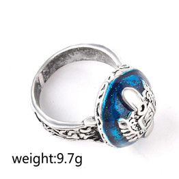 Antique Silver Plated The Vampire Diaries Damon Stefan Ring Fashion Men's Ring Vintage Ring Jewelry Exaggerated Ring