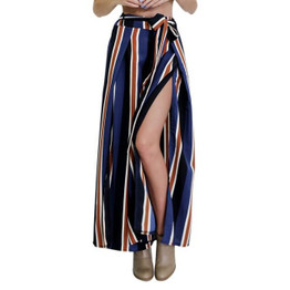 High Waist Women Pants Fashion Flare Wide Leg Capris Lady Long Trousers Sexy Striped Pants Leggings
