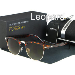 HDCRAFTER Classic Half Metal Sunglasses Men Women Brand Designer Glasses Sun Glasses Fashion Gafas Oculos De Sol UV400