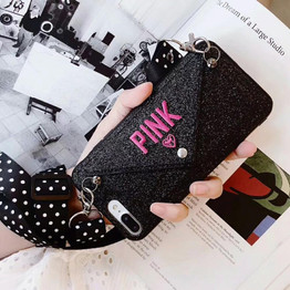 Pink Heart Wallet Phone Case