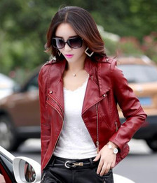 Leather jacket women 2017 new fashion leather coat women short slim motorcycle leather clothing female outerwear  Z926