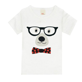New children t shirts cotton material clothing baby boys girls bowtie T-shirts cute round neck Baby wear high quality