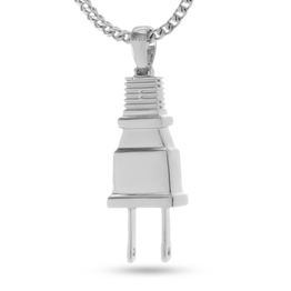 Fox "Empire" x KING ICE - The White Gold Plug Necklace