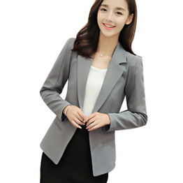 New 2017 Blazer Women Basic Jackets Ladies Slim Blazer Coat Single Button Blazers Suits For Women Cardigan CasacoWT0229
