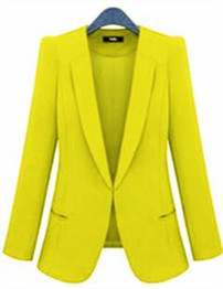 New 2017 Blazer Women casacos femininos Basic Jackets women blazer slim coat Candy Color Blazers suits for women cardigan casaco