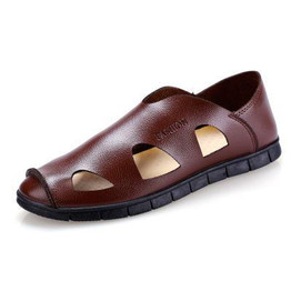2017 New Casual Shoes, Breathable Comfortable Sandals, Men's Leather Shoes, Anti-skid Beach, Men's Leather Sandals