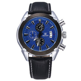 MEGIR Chronograph Casual Watch Men Luxury Brand Quartz Military Sport Watch Genuine Leather Men's Wristwatch relogio masculino