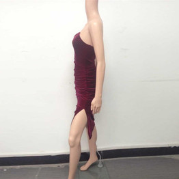 2015 New Fashion Bandage Dress Plus Size S M L Women Sexy Off The Shoulder Strapless Bodycon Mini Dress Casual Velvet Dress