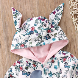 Emmababy Cute Baby Girls Infant Rabbit Jacket Winter Warm Winter Hooded Coat Outerwear