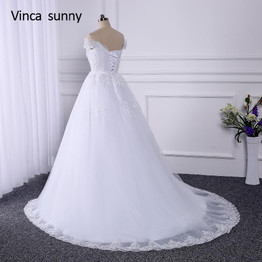Elegant vestidos de novia 2018 Bride wedding dress ball gown cap sleeve Princess wedding gowns robe blanche mariage brautkleid