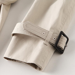 New Spring Autumn Women Coat 2017 Brand Fashion Slim Turn-down Collar Double Breasted Medium Long Bur Trench Coat Fow Women