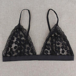 New Hot Women Sexy Lingerie Floral Sheer Lace Bra Top Seamless Bralette Transparent Cup Wireless Bras Brassiere brasier mujer Z2