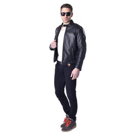 MAPLESTEED Motorcycle Jacket Men 100% Genuine Cowhide Skin Leather Black Thick Bomber Moto Biker Motor Clothing Winter Coat 153