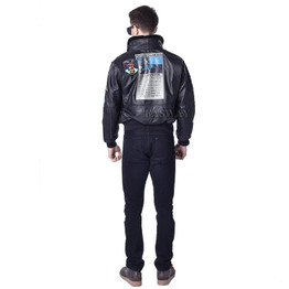 MAPLESTEED Men's Genuine Leather Jacket Men Cowhide Skin Flight Pilot Bomber Motorcycle Jacket Motor Biker Coat Plus Size 142