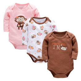 2017 New Baby Girls Jumpsuits &amp; Baby Bodysuits 3pcs/lot 100%Cotton Newborn Wholesale Long Sleeve Baby Boys Clothing Set