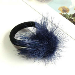 LNRRABC Kids Girls Elastic Hair Bands Hair Clip Faux Fur Mink Ball Headbands Baby Hairband Women Headwear Hair Accessories