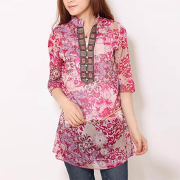 Faroonee 2018 Floral Print Blouse Plus Size S-5XL Blouses Summer Cool Chiffon Blusas Feminina Floral Print Blusa Women TopsQ4122