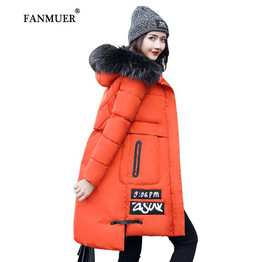 Fanmuer 2017 Winter jacket women fur winter coat hooded womens clothing jackets long woman cotton parka jaqueta feminina invern