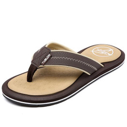 2017 Flat Beach Flip Flops Men Flip-flops Mens Slippers Casual Summer Shoes Fashion Leather Men's Flip Flop