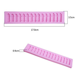 Fence Silicone Fondant Cake Molds Chocolate Soap Mould Kitchen Baking Clay Mould Sugarcraft Decoration Tool Bakeware