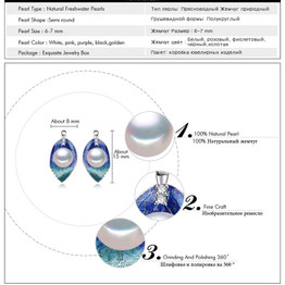 FENASY Pearl Jewelry earrings, natural Pearl leaf flower earrings women,wedding jewelry love fashion party earrings jewelry box